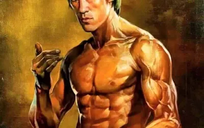 Bruce Lee Playing Ping Pong with Nunchucks