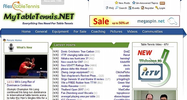 What You Can Learn From A Table Tennis Forum