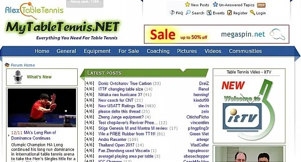 What You Can Learn From A Table Tennis Forum