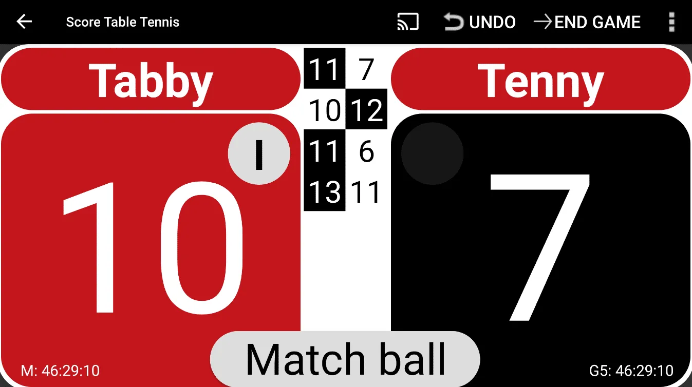 table tennis scoreboard